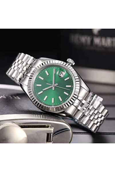 ÇENÇEN Yesil Kadran Çelik Klips Kordon Unisek Kol Saati