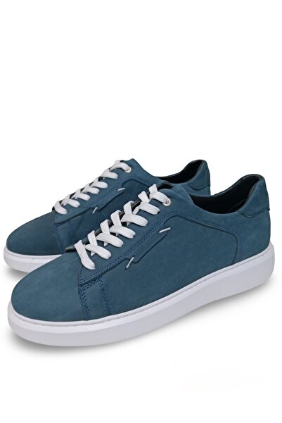 MODA حذاء رجالي من جلد النوبوك الأصلي باللون الأزرق الداكن دالاس