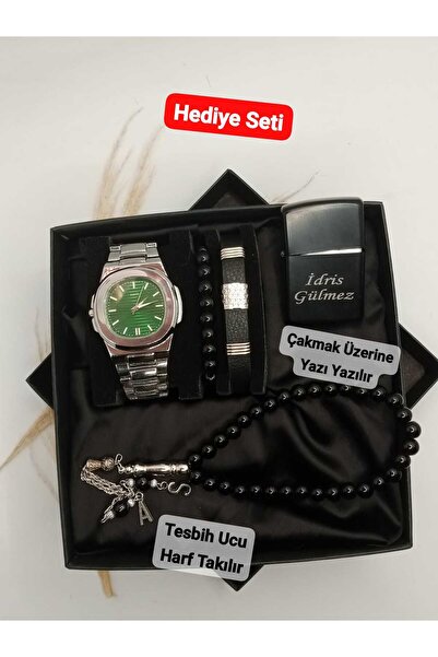 Brality Özel Kutusunda Hediyelik Saat Çakmak Tesbih Bileklik (ÇAKMAK ÜZERİNE ...