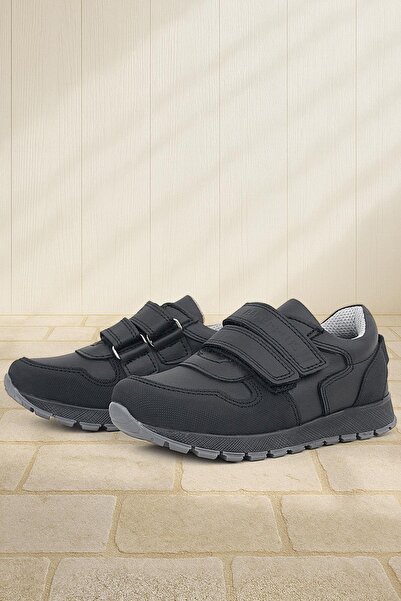 Rakerplus Чорні дитячі спортивні черевики з натуральної шкіри - для щоденного використання