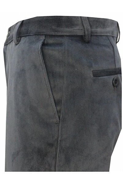 Rewoly Pantaloni clasici din catifea fleece pentru bărbați