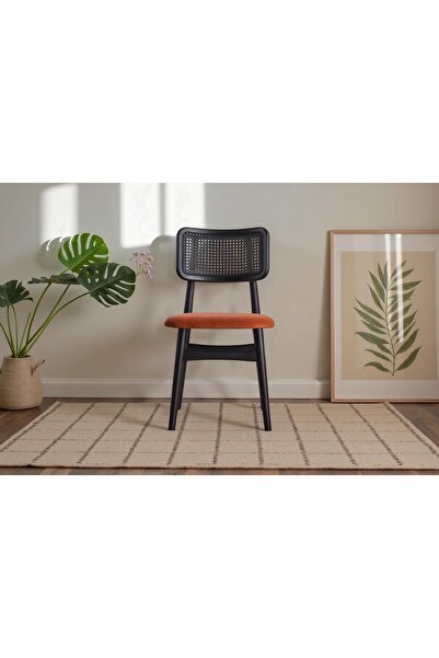 Vivense Vera Sandalye, Siyah, Turuncu