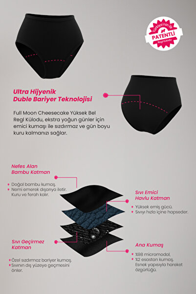 PEDDON Πακέτο εμμηνόρροιας με 3 τεμάχια Full Moon Cheesecake, εξαιρετικά απορροφητικό και υγιεινό, αδιάβροχο όλη την ημέρα