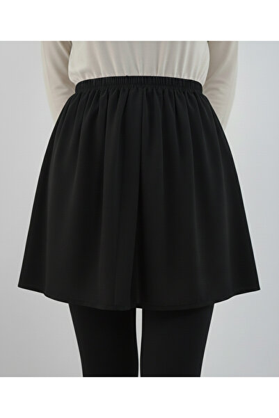 Modabenna Black Quality Crepe Fabric Innerwear Savior Lengthener Skirt Elasti...