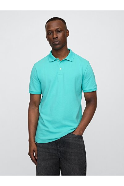 GAP Erkek Yeşil Pique Polo Yaka T-Shirt