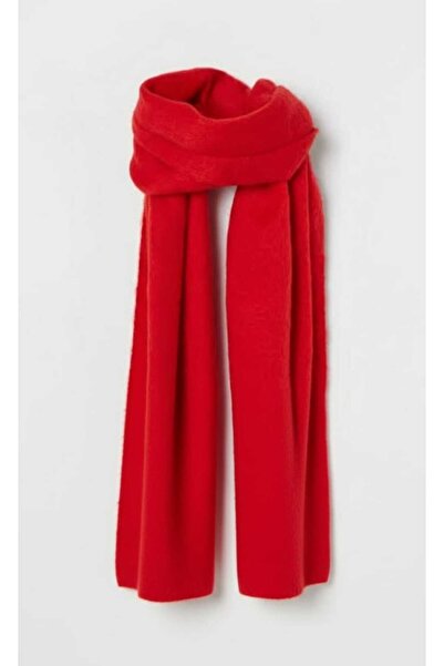 blackbonds Puffy polar Kırmızı Yumuşak Dokulu Yeni Yıl Yılbaşı Hediyesi Kadın Atkı Şal Omuz Şalı 40x 170 cm