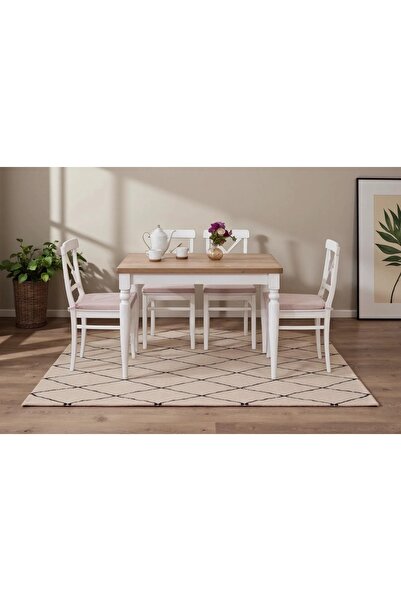 Vivense SEMBOL ÇİZİLMEZ AÇILIR MASA TAKIMI, 120x80