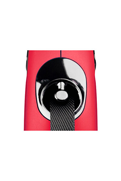 Flexi New Classic Ribbon Automatic Dog Walking Leash 3 Mt Tr-Red-Large