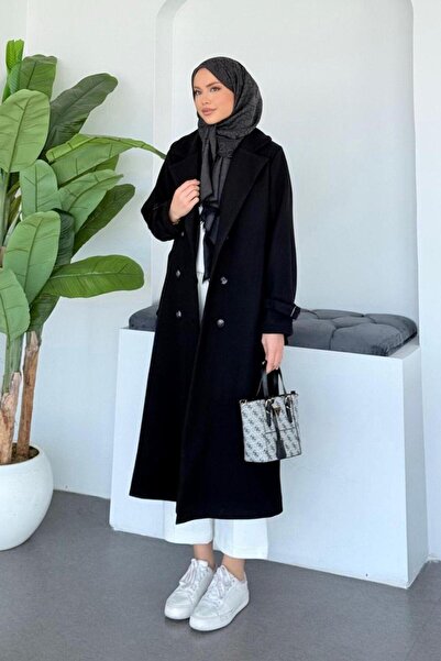 Şulemoda Giyim Dual Cashmere Coat Black