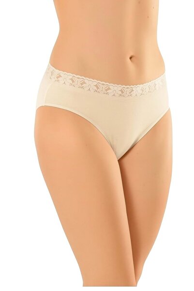 Belinay 04 Chiloți cu talie din dantelă Ecru XL