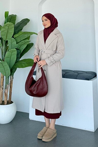 Şulemoda Giyim Dual Kaşe Coat Beige