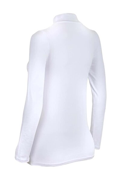 Belinay 0926 Body modal cu mânecă lungă pentru femei, alb L