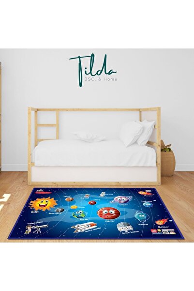 Tilda BSC. & Home Konuşabilen Oyun Halısı Solar System 150×100 Cm Büyük Boy -...