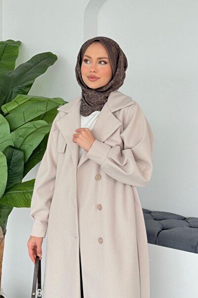 Şulemoda Giyim Rota Kaşe Coat Cream