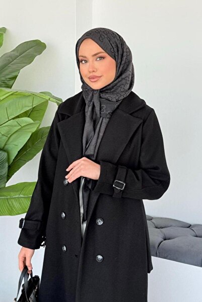 Şulemoda Giyim Dual Cashmere Coat Black