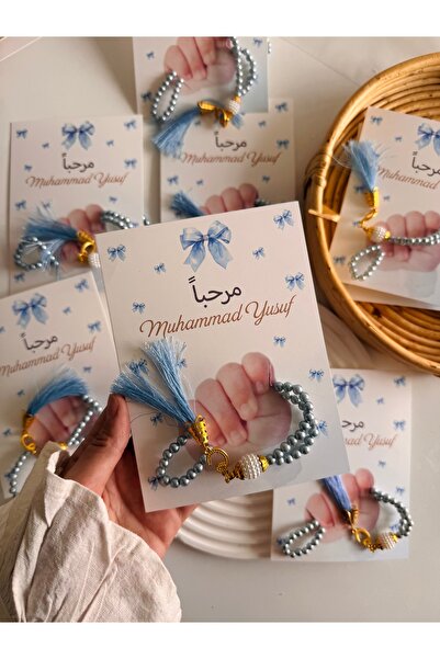 Mapel 15 Adet Tesbih Süslemeli Kart Doğum, Doğum Günü, Sünnet, Mevlüt Hediyeliği