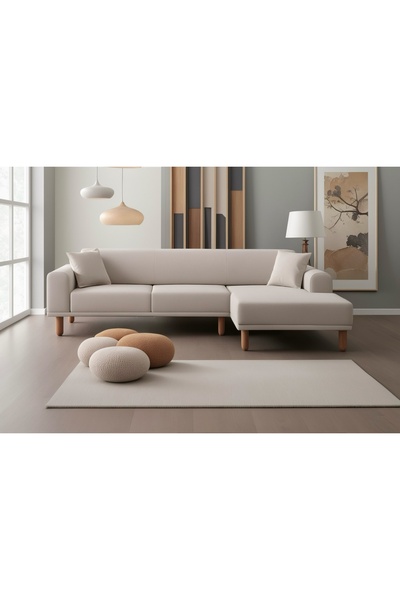 Vivense FULYA KÖŞE TAKIMI, KREM, SAĞ KÖŞE