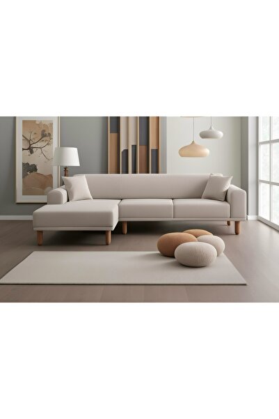 Vivense FULYA KÖŞE TAKIMI, KREM, SOL KÖŞE