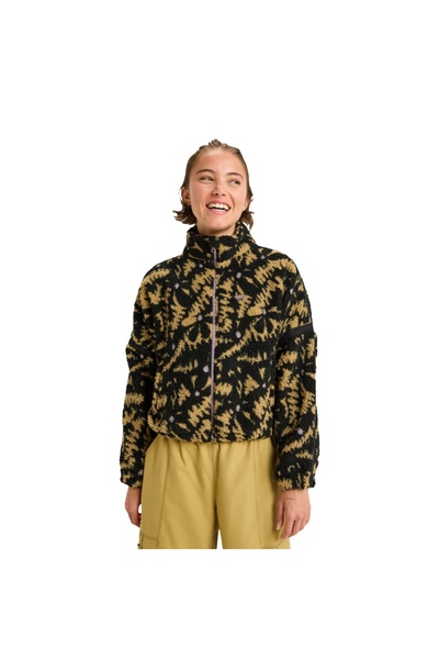 Roxy Boundless Spirit Zippered Women's Black Fleece Jacket Women's Fleece Jacket Erjpf03220