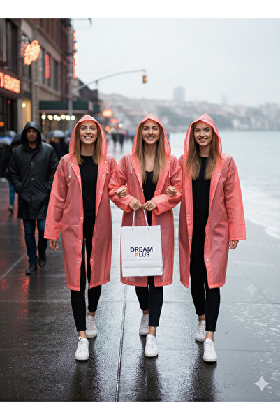 İMEXTECH Pelernă de ploaie rezistentă la vânt, unisex, cu flori de rodie