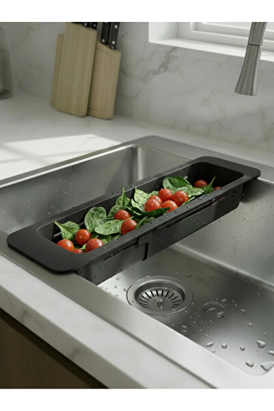 Velgrina Teleskopik Eviye Süzgeci | Ayarlanabilir 300–540 mm | Çok Amaçlı Seb...