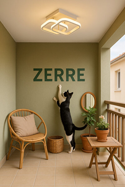 ZERRE Shop Avize NİVA Beyaz Kare Yeni Süper GÜN IŞIĞI Ledli