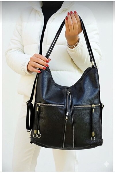 çantamgelsin Γυναικεία τσάντα από μαλακό τεχνητό δέρμα κρέμας, κατάλληλη για χρήση στο χέρι, στον ώμο και στην πλάτη