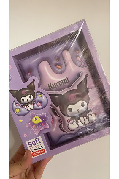 synshop Kuromi Squishy Magnet Soft Cover Striped Bookmark Spiral Notebook School Office Luxury Gift