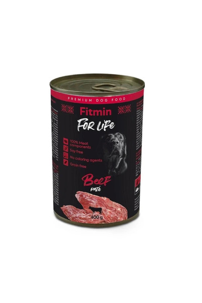 Fitmin For Life Biftekli Pate Yetişkin Konserve Köpek Maması 1 Adet-400 Gr