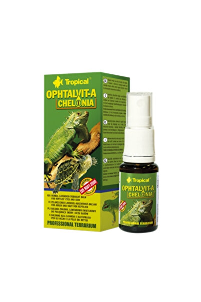 Tropical Ophtalvit-A Chelonia Sürüngenler için Göz ve Deri Bakım Spreyi 15 Ml