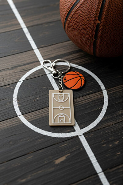 sin istanbul Basketball Silver Chain Keychain, Bag Ornament