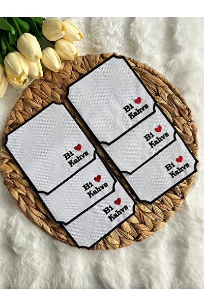 LİNEN 6 Adet Sunumluk Peçete,Kokteyl Peçete,Kahve Yanı Sunumluk,Bardak Altlığ...