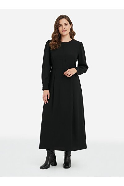 ALİA Φόρεμα μεγάλου μεγέθους με λεπτομέρεια από πλέγμα - Μαύρο -