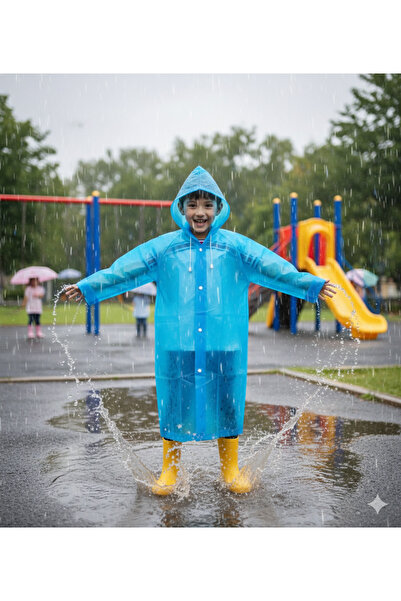 İMEXTECH Unisex Παιδικό μπλε αδιάβροχο αδιάβροχο
