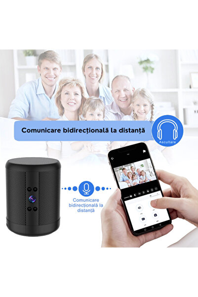 OEM Boxă Bluetooth spion TECHNOVICI cu cameră WiFi, Full HD 1080P, vedere nocturnă, detectare mișcare