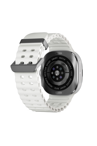 Generic For Samsung Galaxy Watch 7 Ultra GPS NFC Compass Smartwatch 466x466 AMOLED (White)