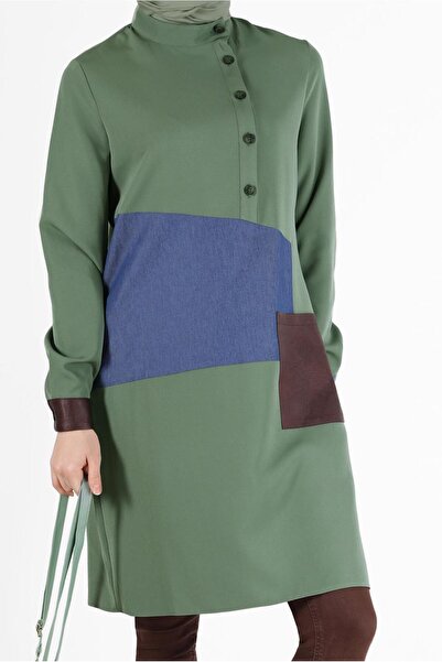 Alvina GEOMETRIC PATTERNED DETAILED BUTTON TUNIC 42306