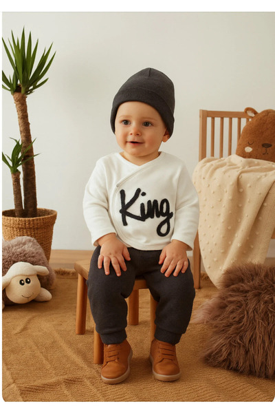 Miniworld Baby Boy Gray King 3-Piece Hospital Release