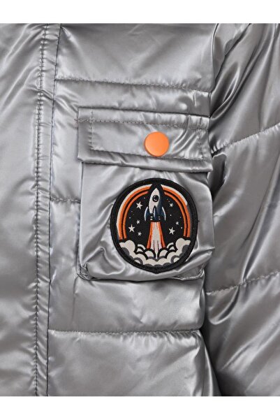 Civil Boys Astronot Baskılı 2-5 Yaş Mont - Gri 5-6 Yaş