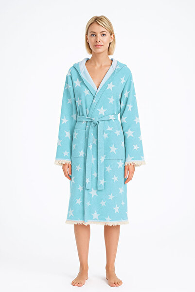 BleMare Star Jacquard Peshtemal Bathrobe
