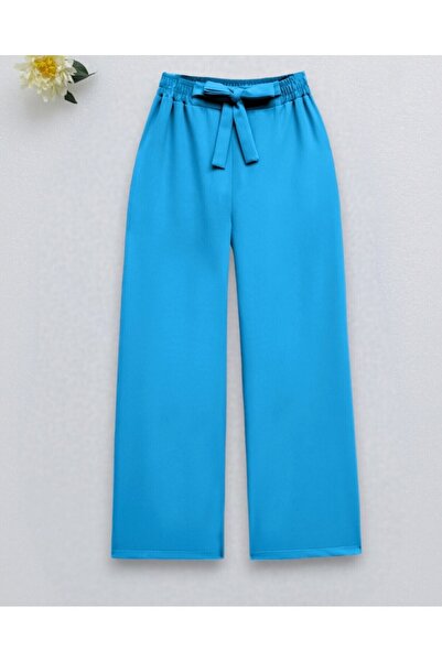 Modamorfo Dvojité široké kalhoty s krajkovým pasem