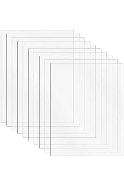 Slasa صفائح زجاج أكريليك، 10 قطع من ألواح البليكسي جلاس الشفافة، 20×25 بوصة، سمك 1 مم، للاستخدام المنزلي