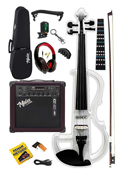 Midex RCZ-606WH-AMP Elektro Keman ve Şarjlı Anfi Seti