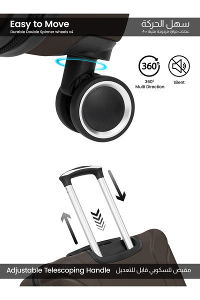 PARAJOHN Spectrum 20-Inch Cabin Size Hard Shell Carry-On Luggage Trolley Bag with 360° Spinner Wheels