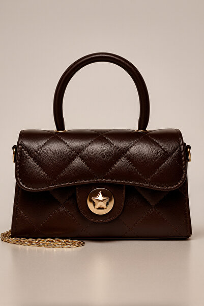 Satuna Γυαλιστερή καπιτονέ μίνι τσάντα – Λεπτομέρεια επένδυσης – Γυναικεία τσ...