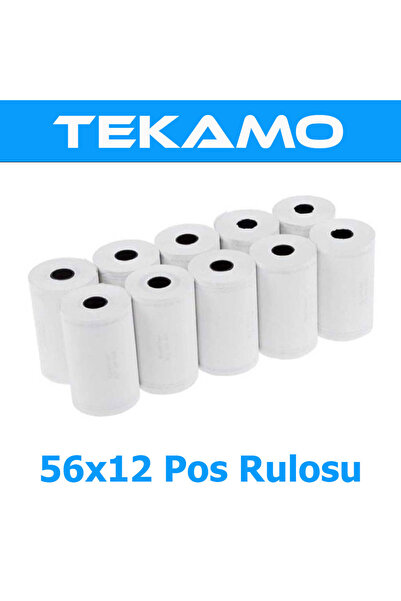 Tekamo 56x12 10 Adet 1 Paket Termal Pos Yazarkasa Rulosu