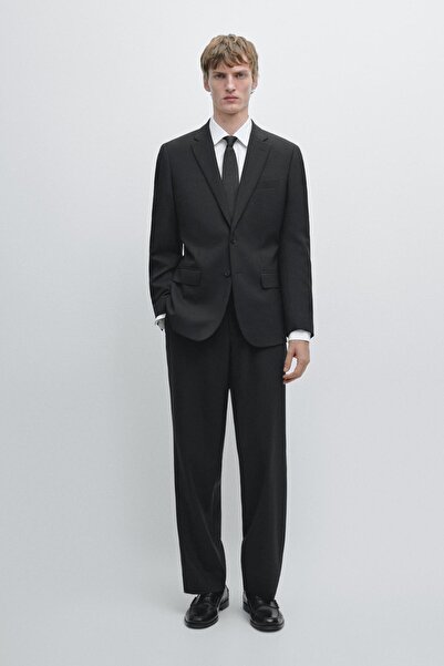 Massimo Dutti Yün geniş paça klasik pantolon