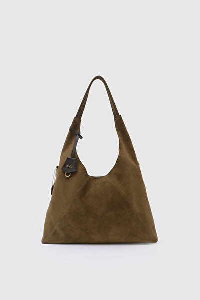 OGGO حقيبة كتف من الجلد الطبيعي من سويفيا