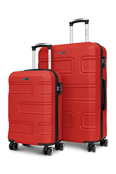 PARAJOHN مجموعة حقائب سفر UrbanShield من قطعتين، مصنوعة من مادة ABS صلبة، مزودة بعجلات دوارة بزاوية 360 درجة وقفل