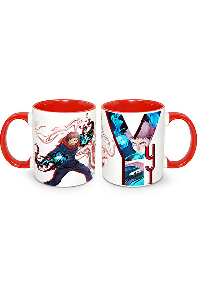 Kupabaskıcısı Jujutsu Kaisen Itadori Yuji Porselen Kupa Bardak – Anime Tasarı...